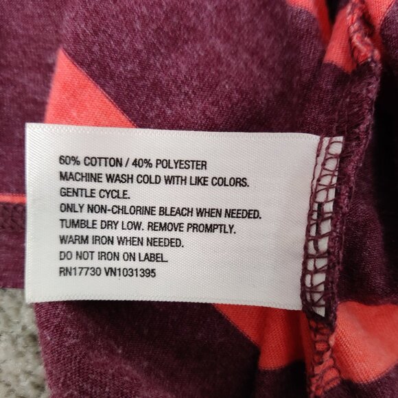 Mossimo Supply Co. Women's Top Size XL Striped Red Orange Lightweight Casual - Picture 5 of 8